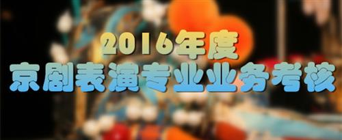 女人自己扣逼文字国家京剧院2016年度京剧表演专业业务考...